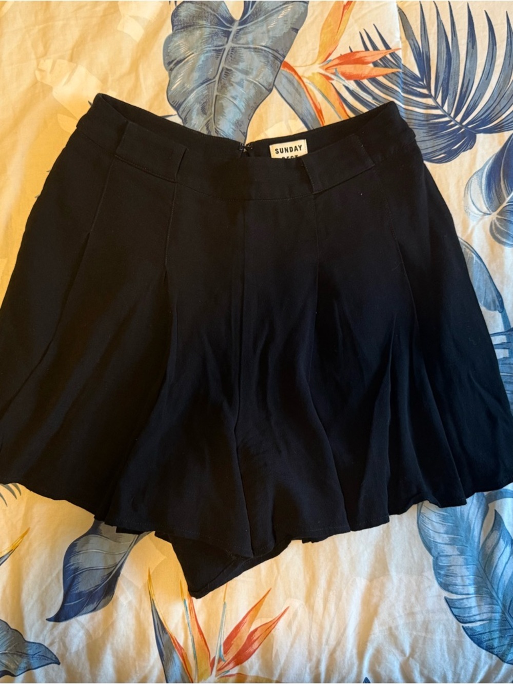 Sunday Best Black Pleated Skort